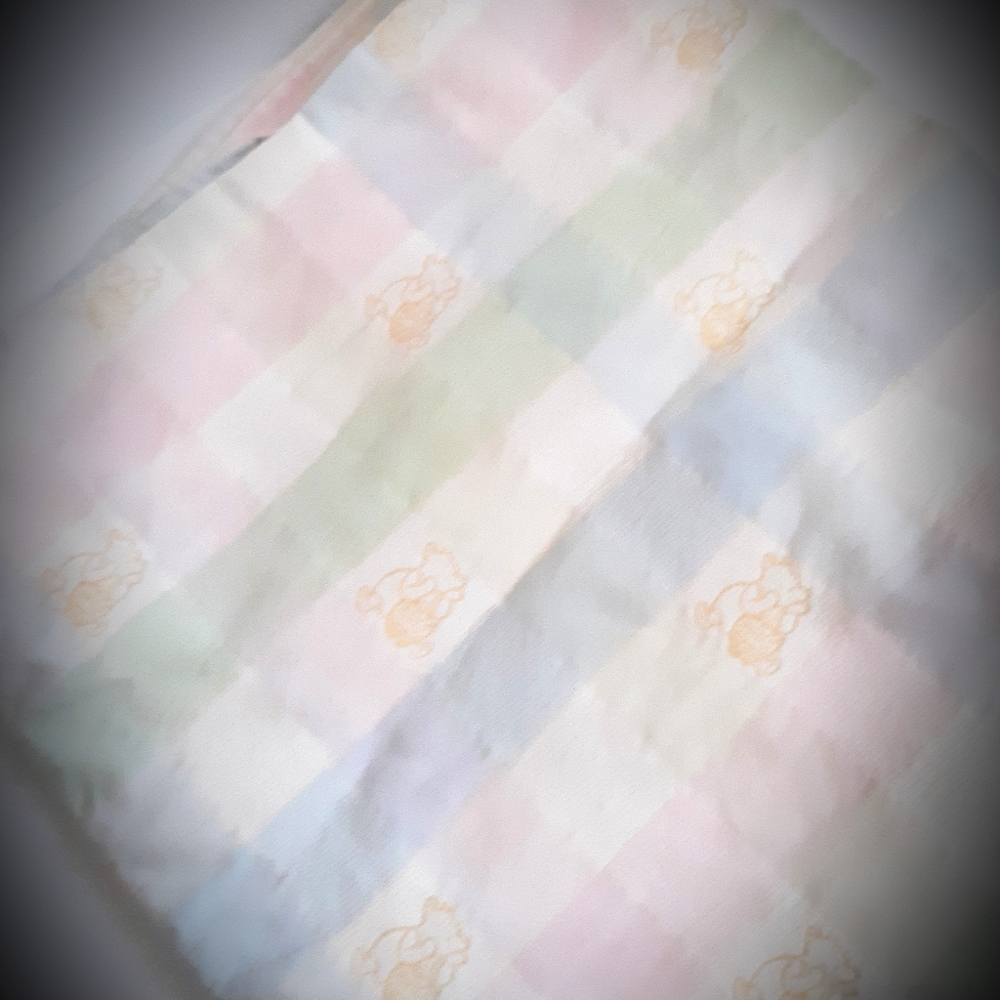 Winnie The Pooh Vintage Curtains-  Panel - Nursery Decor, Baby